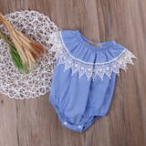 Cute Baby Girl Toddler Kids Sleeveless Romper Lace Jumpsuit Outfits Floral Sunsuit Clothes