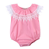 Cute Baby Girl Toddler Kids Sleeveless Romper Lace Jumpsuit Outfits Floral Sunsuit Clothes