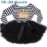Cute Baby Girl Dress Cotton Children Kids Infant 1st Birthday Party Tutu Dress Girls Clothes For Newborn 0-2Yrs Vestidos Bebes