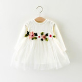 Cute Baby Girl Dress Cotton Children Kids Baby Girls Dresses One Piece Baby Autumn Clothing For School Casual Wear Clothes Girl