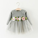 Cute Baby Girl Dress Cotton Children Kids Baby Girls Dresses One Piece Baby Autumn Clothing For School Casual Wear Clothes Girl