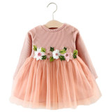 Cute Baby Girl Dress Cotton Children Kids Baby Girls Dresses One Piece Baby Autumn Clothing For School Casual Wear Clothes Girl