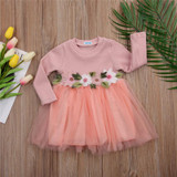 Cute Baby Girl Dress Cotton Children Kids Baby Girls Dresses One Piece Baby Autumn Clothing Casual Wear Clothes Girl