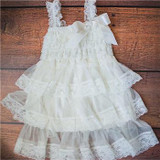 Cute Baby Girl Clothing Pink Flower Girl Dresses Infant Wedding Party Dress Lace Chiffon Dress Toddler Birthday Patry Dress