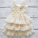 Cute Baby Girl Clothing Pink Flower Girl Dresses Infant Wedding Party Dress Lace Chiffon Dress Toddler Birthday Patry Dress