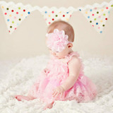 Cute Baby Girl Clothing Pink Flower Girl Dresses Infant Wedding Party Dress Lace Chiffon Dress Toddler Birthday Patry Dress