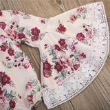 Cute Baby Girl Clothes Newborn Baby Flare Sleeve Tops Floral Romper Jumpsuit Outfit Sunsuit Clothes Summer Casual Clothes 0-24M
