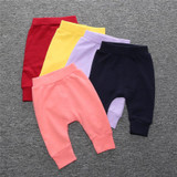 Cute Baby Boys Girls Harem Pants Casual Spring Autumn Solid Cotton Newborn Infant PP Trousers Baby Boy Girl Clothes Toddler