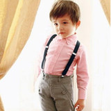 Cute Baby Boys Girls Clip on Suspender Y Back Child Elastic Clip-on Suspenders Braces