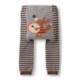 Cute Baby Boys Girls Toddler Pants Newborn Cartoon Animal Striped Pants Long Pants 6 Color