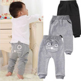 Cute Baby Boys Girls Cat Print Pants Bottoms Baby Kids Boys Girls Pants Cotton Warm Clothing Trousers 3-24M