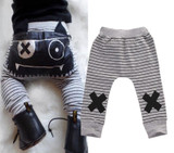 Cute Baby Boys Girls Bottoms Monster Harem Pants Leggings Trousers Casual 0-2Y Striped Grey Loose Pants Cute Baby Boys Girls Bottoms Monster Harem Pants Leggings Trousers Casual 0-2Y Striped Grey Loose Pants