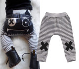 Cute Baby Boys Girls Bottoms Monster Harem Pants Leggings Trousers Casual 0-2Y Striped Grey Loose Pants Cute Baby Boys Girls Bottoms Monster Harem Pants Leggings Trousers Casual 0-2Y Striped Grey Loose Pants