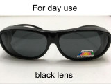 Night driving Polarized fitover fit over sunglasses block high beam light wear on prescription glasses