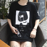 NiceMix Kawaii T Shirt Women Tops 2018 Summer Harajuku Cotton T-shirts Print Girl Plus Size Short Sleeve Tee Shirt Femme