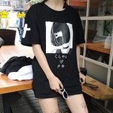 NiceMix Kawaii T Shirt Women Tops 2018 Summer Harajuku Cotton T-shirts Print Girl Plus Size Short Sleeve Tee Shirt Femme