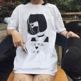NiceMix Kawaii T Shirt Women Tops 2018 Summer Harajuku Cotton T-shirts Print Girl Plus Size Short Sleeve Tee Shirt Femme