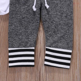 Newborn Toddler Kids Baby Boys Girls Clothes Set Outfit T-shirt Hat Tops Pants 3PCS Casual Set Clothes