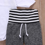 Newborn Toddler Kids Baby Boys Girls Clothes Set Outfit T-shirt Hat Tops Pants 3PCS Casual Set Clothes
