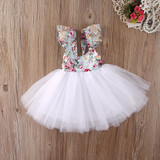 Newborn Toddler Baby Girls Floral Dress Party Ball Gown Formal Dresses Sundress Baby Girls Tutu Dress