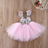 Newborn Toddler Baby Girls Floral Dress Party Ball Gown Formal Dresses Sundress Baby Girls Tutu Dress