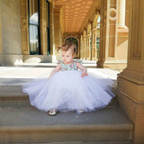 Newborn Toddler Baby Girls Floral Dress Party Ball Gown Formal Dresses Sundress Baby Girls Tutu Dress