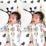 Newborn Toddler Baby Girls Boy Cotton Jumpsuit Bodysuit Cute Baby Boys Tops Long Sleeve Clothes Outfits