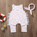 Newborn Toddler Baby Girl Boy Clothing Romper Sleeveless Jumpsuit Letter Infant Clothes Outfit Sunsuit
