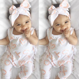 Newborn Toddler Baby Girl Boy Clothing Romper Sleeveless Jumpsuit Letter Infant Clothes Outfit Sunsuit