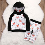 Newborn Toddler Baby Girl Boy Clothes Set Tops Hoodies Sweatshirt Pants 2pcs Girls Boys Children Clothing Cotton Fox Outfits