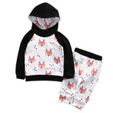 Newborn Toddler Baby Girl Boy Clothes Set Tops Hoodies Sweatshirt Pants 2pcs Girls Boys Children Clothing Cotton Fox Outfits