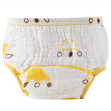 Newborn Reusable Diapers Baby Washed Gauze Anti-side Leakage Cloth Diaper Baby Cartoon Printing Nappies Training Panties