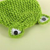 Newborn Photography Props Baby Hat Crochet Baby Green Frog Costume Caps Knitted Photography Photo Props Accessories Fotografia