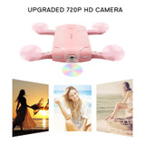Eachine E50S WIFI FPV With 2MP 720P Camera Foldable Arm Altitude Hold Beauty Mode Selfie RC Quadcopter VS JJRC H37 Pink