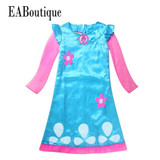 EABoutique high quality New Trolls Inspired Poppy Lace Dress baby girls trolls costume dress pretty trolls clothes