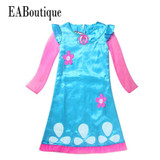 EABoutique high quality New Trolls Inspired Poppy Lace Dress baby girls trolls costume dress pretty trolls clothes