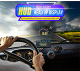 E350 5.8'' Car HUD Head Up Display Car Over Speed Warning Windshield Projector with OBDII and EU OBD Port Engine Fault Alarm