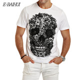 E-BAIHUI mens t shirts fashion Skull 3d t shirt men Hip Hop Men T-shirt Casual tops tees Fitness Skate Swag marcelo burlon Y049 E-BAIHUI mens t shirts fashion Skull 3d t shirt men Hip Hop Men T-shirt Casual tops tees Fitness Skate Swag marcelo burlon Y049