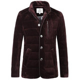 E-artist Men's Stand Velvet Duck Down Jackets Coat Male Business Casual Warm Parka Outwear Overcoat for Winter Plus Size 5XL Y36