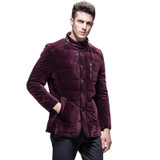 E-artist Men's Stand Velvet Duck Down Jackets Coat Male Business Casual Warm Parka Outwear Overcoat for Winter Plus Size 5XL Y36