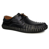 DXKZMCM Men Casual Shoes Genuine Leather Lace On Manual suture Driving Shoes Men Moccasins Loafers