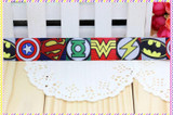 DUWES New 7/8'' Free shipping super heros printed grosgrain ribbon hair bow headwear party decoration wholesale OEM 22mm H2970
