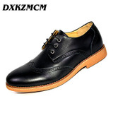 DXKZMCM Genuine Leather Business Brand Leather Men Shoes, Design Men Dress Shoes , Men Oxfords Formal Shoes