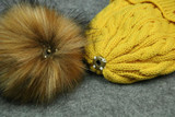 DXHKDYZ Winter Hat for Children With Knit Winter Hat Baby Hat for Children Pom Pom Skin Hats for Girls and Boys