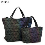 DVODVO Women Bao Bao Bag Luminous sac baobao Bag Diamond Tote Geometry Quilted Shoulder Bags Laser Plain Folding Handbags bolso