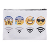 Jom Tokoy 2017 Hot Sale 3D Printing emoji wifi Cosmetic Bags Women Travelling Makeup bag