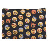 Jom Tokoy 2017 Hot Sale 3D Printing emoji black Zipper square Cosmetic Bags Women Travelling Makeup bag