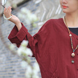 Johnature Women Coats Trench 2017 Autumn New Long Sleeve Button V-Neck Loose Pockets Plus Size Women Clothes Long Trench