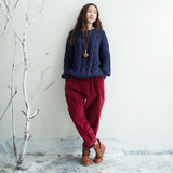 Johnature 2017 Women Corduroy Pants Vintage Spring Autumn Casual Thicken Warm Elastic Waist Loose Cotton Pleated Trousers