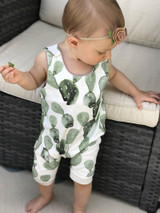 Infant Baby Girl Boy Cactus Romper Jumpsuit Outfit Playsuit Clothing Toddler New Arrival Boys Girls Print Rompers Casual Cute